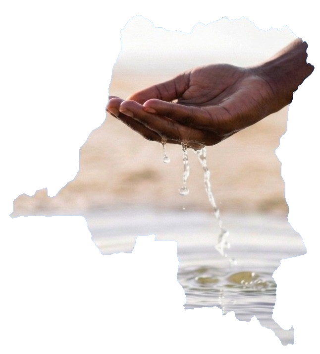 Carte de la République Démocratique du Congo et eau